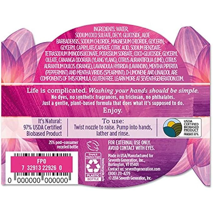 Seventh Generation SEV22926CT - NATURAL HAND WASH - Image 3